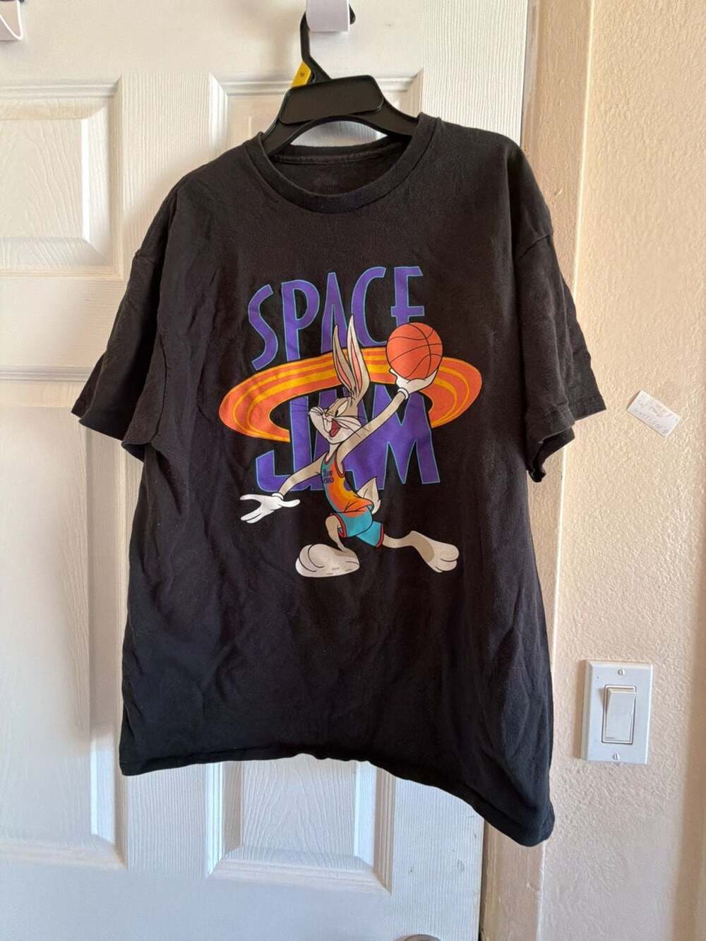 Space Jam Bugs Bunny Movie Graphic T-Shirt Black